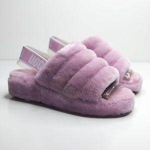 purple ugg slides